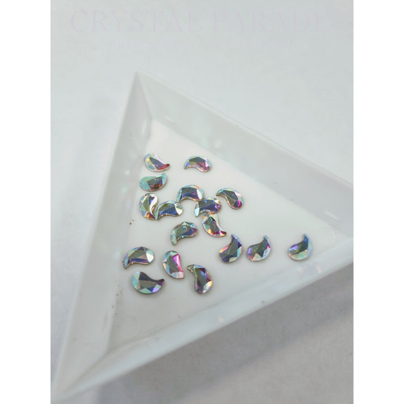 DISCONTINUED - Zodiac Crystal Paisley Shape 6x4mm AB Pack of 20