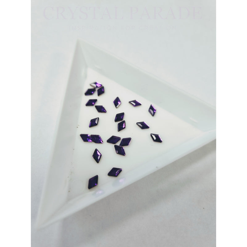 Zodiac Diamond Shape 5mm x 3mm - Purple - Pack of 20