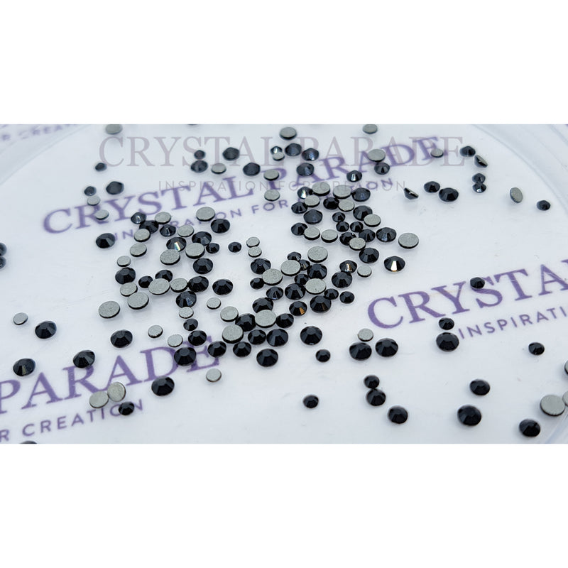 Zodiac Crystals Mixed Sizes Pack of 200 - Jet Hematite
