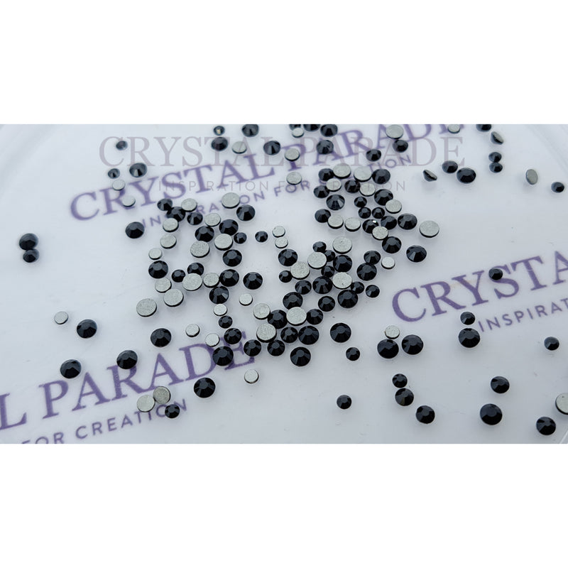 Zodiac Crystals Mixed Sizes Pack of 200 - Jet Hematite