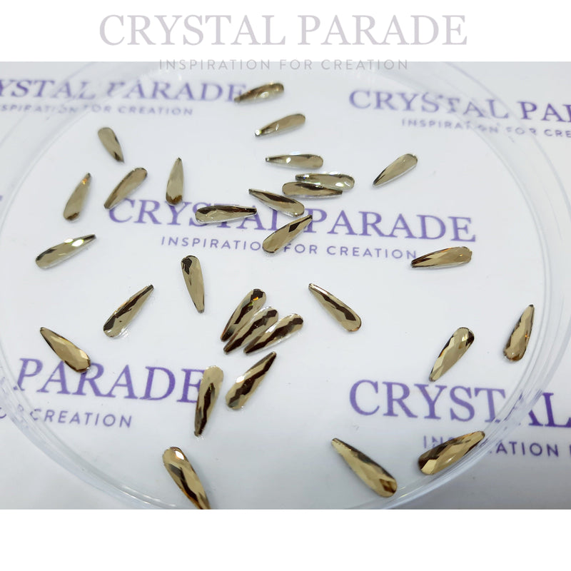 Zodiac Crystal Raindrop Shape 10mm Golden Shadow Pack of 20