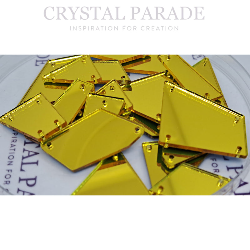 Zodiac Sew on Mirror Shapes Mix - Light Gold