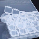 Diamond Painting Clear Storage Box with 28 Flip Lid Pots