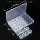 Diamond Painting Clear Storage Box with 28 Flip Lid Pots