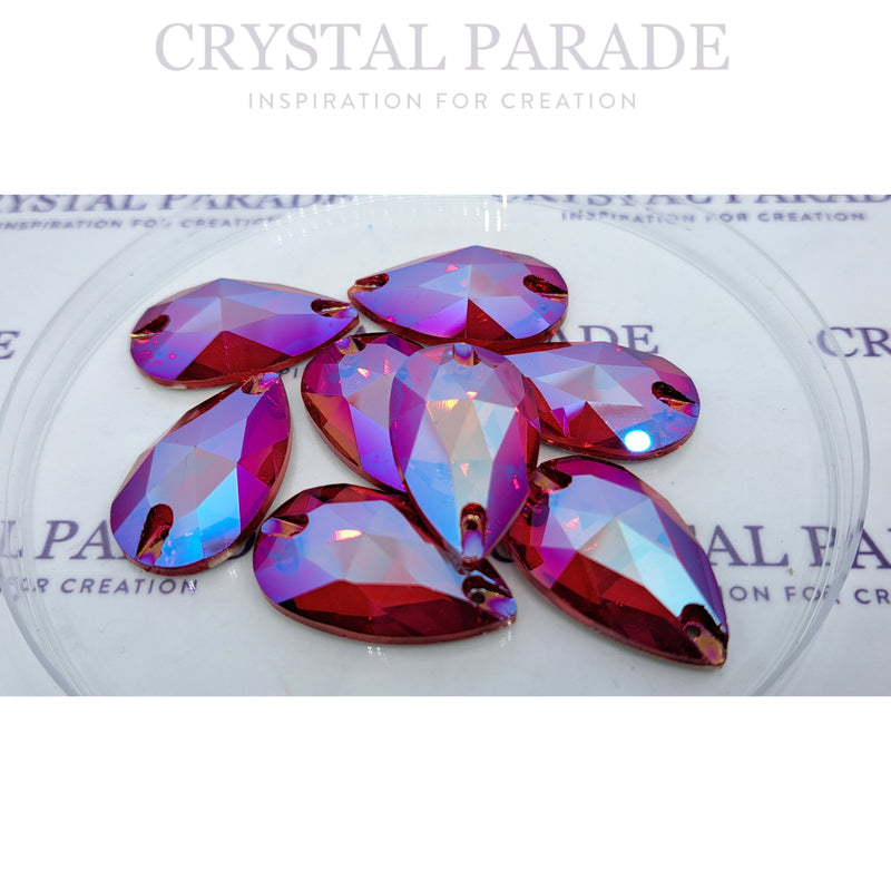 Zodiac Crystal Peardrop Sew on Stone - Light Siam Shimmer
