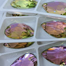 Zodiac Crystal Peardrop Sew on Stone - Vitrail Light