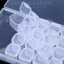 Diamond Painting Clear Storage Box with 28 Flip Lid Pots
