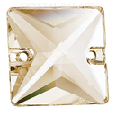 Preciosa Square Sew On Stone - Honey