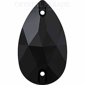 Zodiac Crystal Peardrop Sew on Stone - Jet