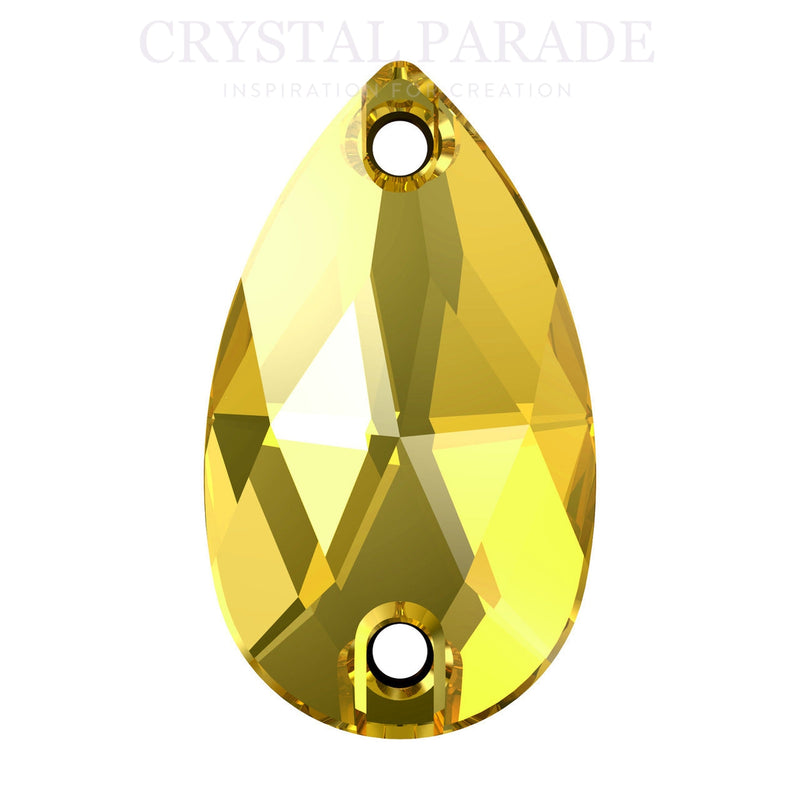 DISCONTINUED - Zodiac Crystal Peardrop Sew on Stone - Light Topaz