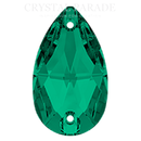 Zodiac Crystal Peardrop Sew on Stone - Emerald