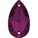 Zodiac Crystal Peardrop Sew on Stone - Amethyst