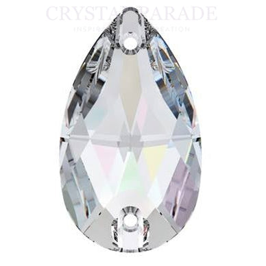 Zodiac Crystal Peardrop Sew on Stone - Clear