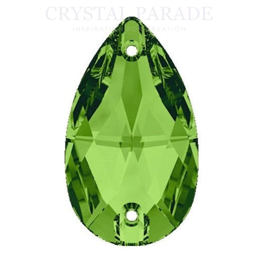 DISCONTINUED - Zodiac Crystal Peardrop Sew on Stone - Fern Green