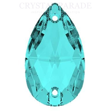 Zodiac Crystal Peardrop Sew on Stone - Aquamarine