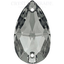 Zodiac Crystal Peardrop Sew on Stone - Black Diamond