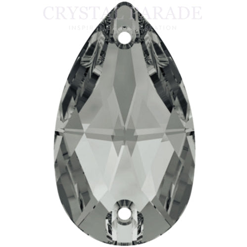 Zodiac Crystal Peardrop Sew on Stone - Black Diamond