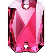 Zodiac Sew on Stone Emerald Cut - Vitrail Rose (Fuchsia)