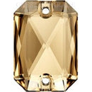 Zodiac Sew on Stone Emerald Cut - Golden Shadow