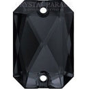 Zodiac Sew on Stone Emerald Cut - Jet