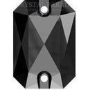 Zodiac Sew on Stone Emerald Cut - Jet Hematite