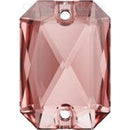 Zodiac Sew on Stone Emerald Cut - Light Rose
