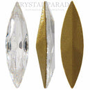 Swarovski 4200 Fancy Slim Navette 15x4mm - Pack of 6 Clear Crystal
