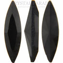 Swarovski 4200 Fancy Slim Navette 15x4mm - Pack of 6 - Jet Unfoiled