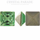 Swarovski 4428 xilion-Fancy Square 4mm - Pack of 24 Peridot
