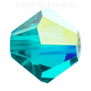 Preciosa Bicone Bead Blue Zircon AB 2X
