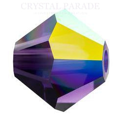 Preciosa Bicone Bead Deep Tanzanite AB