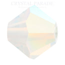 Preciosa Bicone Bead White Opal AB 2X