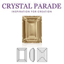 Swarovski 4527 Fancy Step 14 x 10mm Golden Shadow - 1 Piece