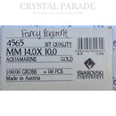 Swarovski 4565 Fancy Classical Baguette 14x10mm - Pack of 2 Aquamarine