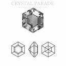 Swarovski 4730 Fancy Hexagon 10mm Pack of 2 Clear