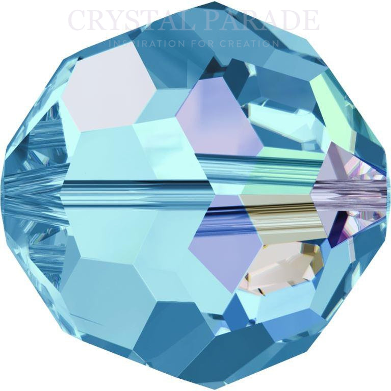 Preciosa Round Bead - Light Sapphire AB
