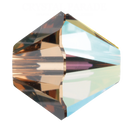 Preciosa Bicone Bead Smoked Topaz AB