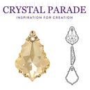 Swarovski 6091 Baroque Pendant 50mm Golden Shadow - 1 Piece