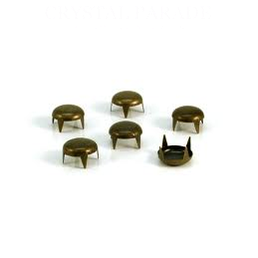 7mm Round Dome Stud Brass pack of 100