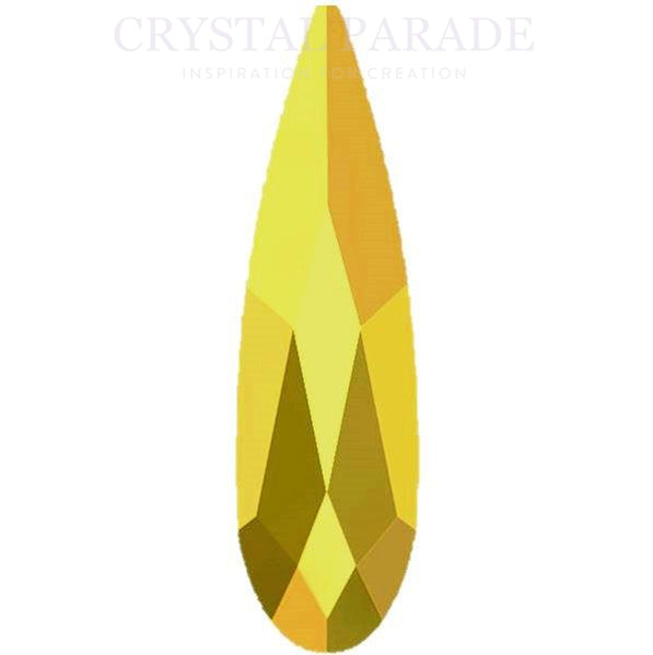Zodiac Crystal Slim Raindrop Shape 6mm Metallic Gold - Pack of 20