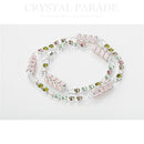 Preciosa Rondelle Tube Silver Plated - Rose Opal