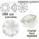 Swarovski 1088 Pointy Back Round Chaton Various Sizes - Clear Unfoiled