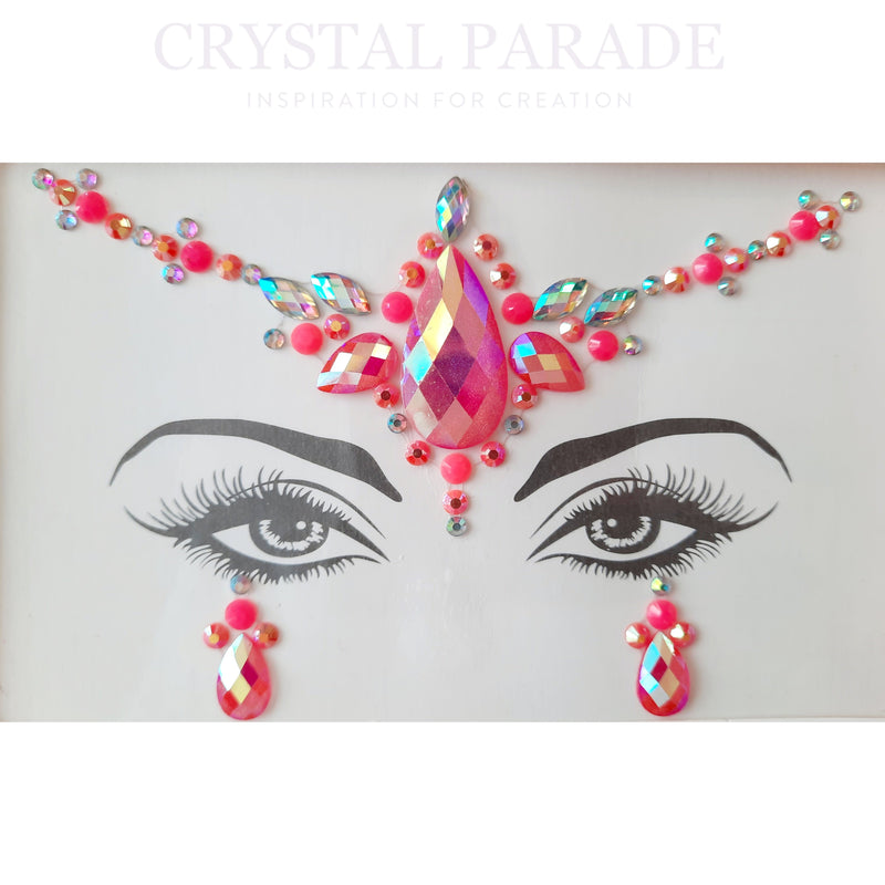 Crystal Stickers Face and Body Gems - Coral Delight