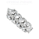 Preciosa Rondelle Tube Silver Plated - Clear Crystal