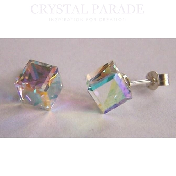 Zodiac Crystal Cube Shape 4mm AB - Pack of 20