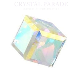 Zodiac Crystal Cube Shape 4mm AB - Pack of 20