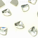 Limited Edition - Zodiac Crystal Fan Shape 6mm Clear - Pack of 20