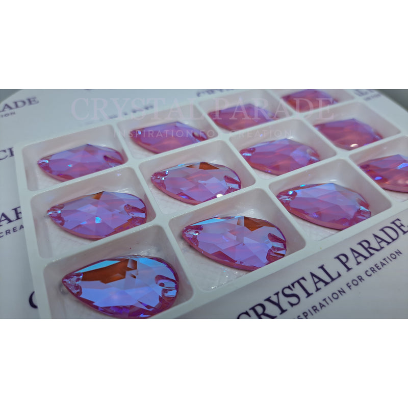 Zodiac Crystal Peardrop Sew on Stone - Fuchsia Shimmer