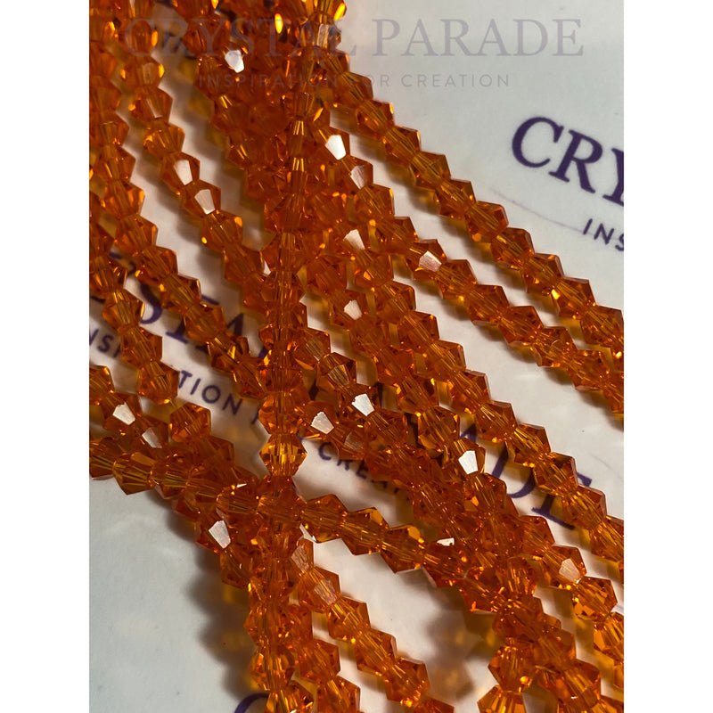 Zodiac Bicone Beads  - Hyacinth Orange