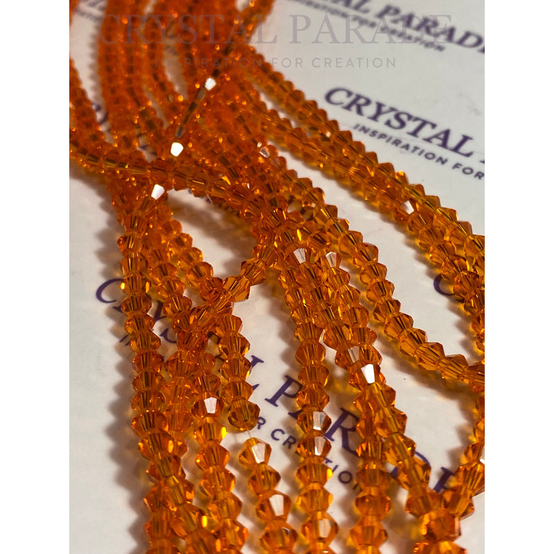 Zodiac Bicone Beads  - Hyacinth Orange